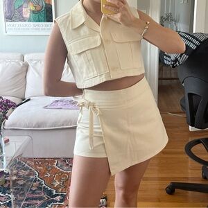 White Zara matching set